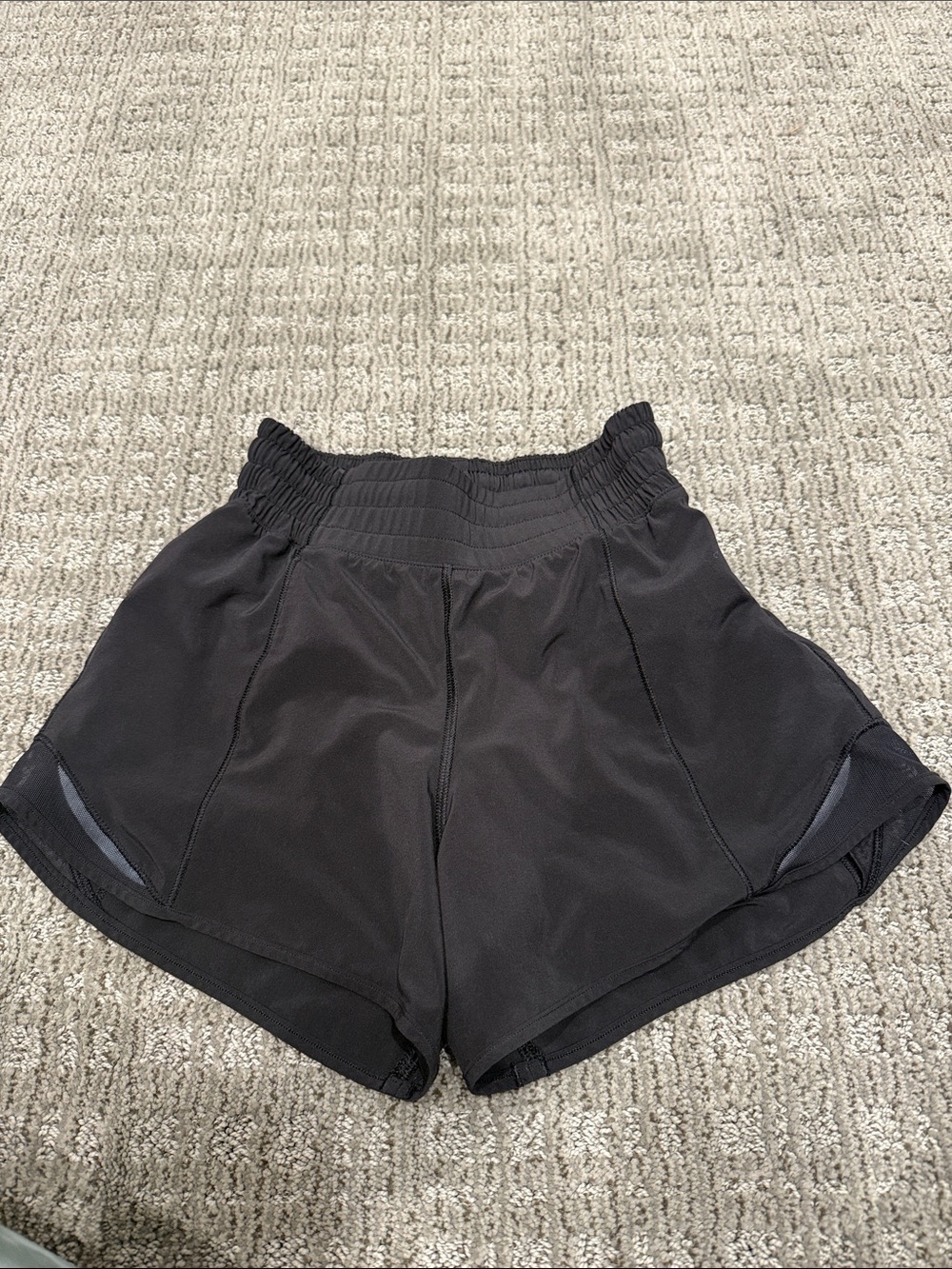 Women's Black Athletic Shorts - High-Waist Performance